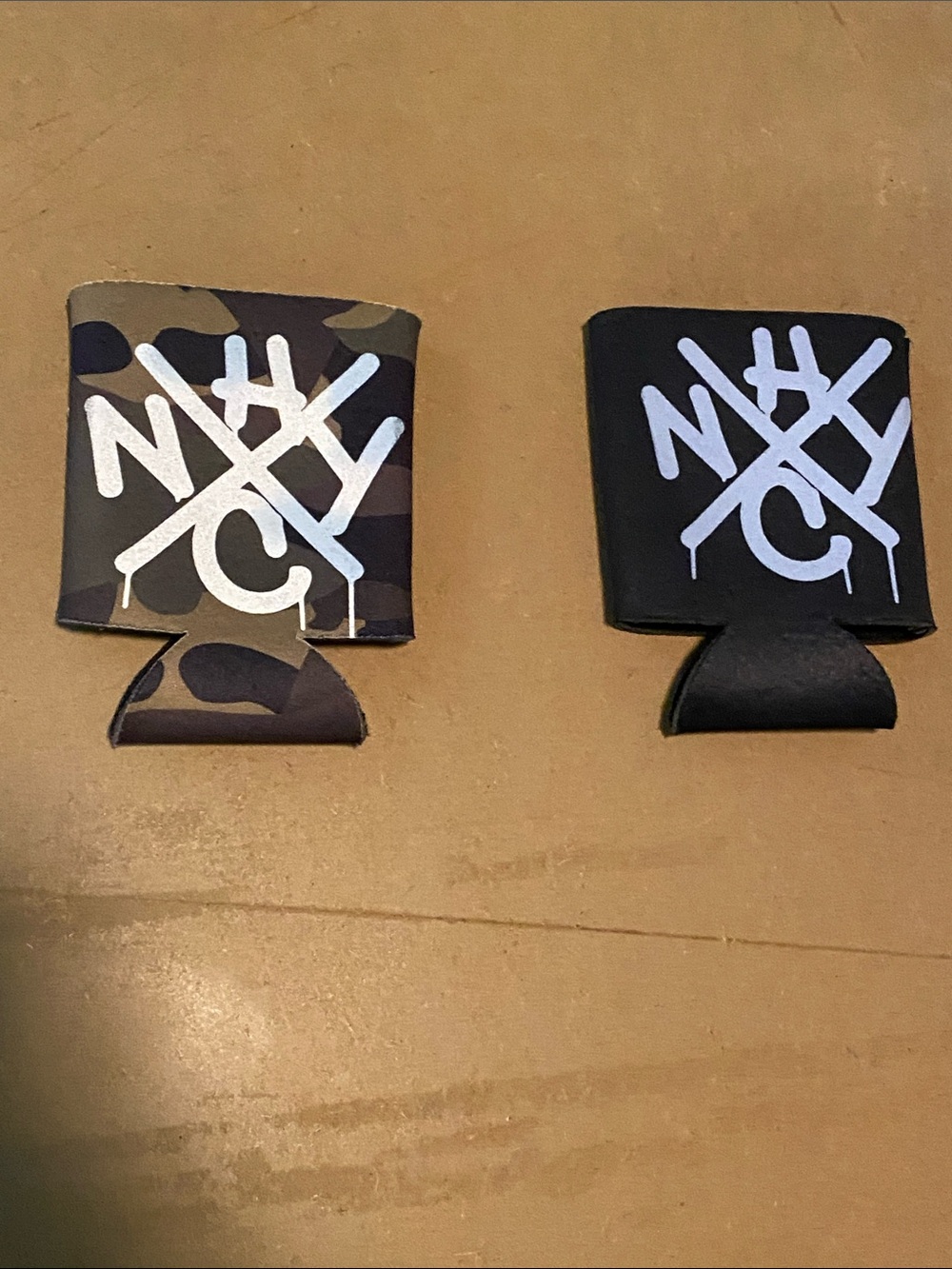 NYHC Logo Can Coolers - Camo & Black